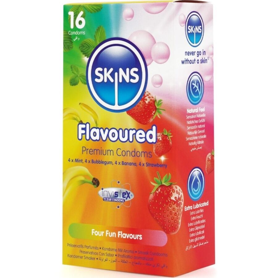 Skins-Confezione Preservativo Premium con Aroma Multiplo, 16 Pezzi 2 Skins-Confezione Preservativo Premium con Aroma Multiplo, 16 Pezzi · Preservativi (imaginea 2)