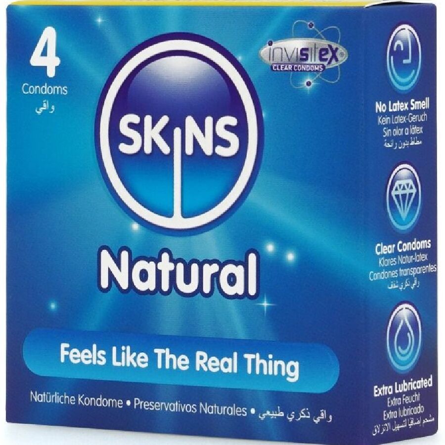 Skins-Preservativi Natural Premium Pacchetto 4-Latex 2 Skins-Preservativi Natural Premium Pacchetto 4-Latex · Preservativi (imaginea 2)