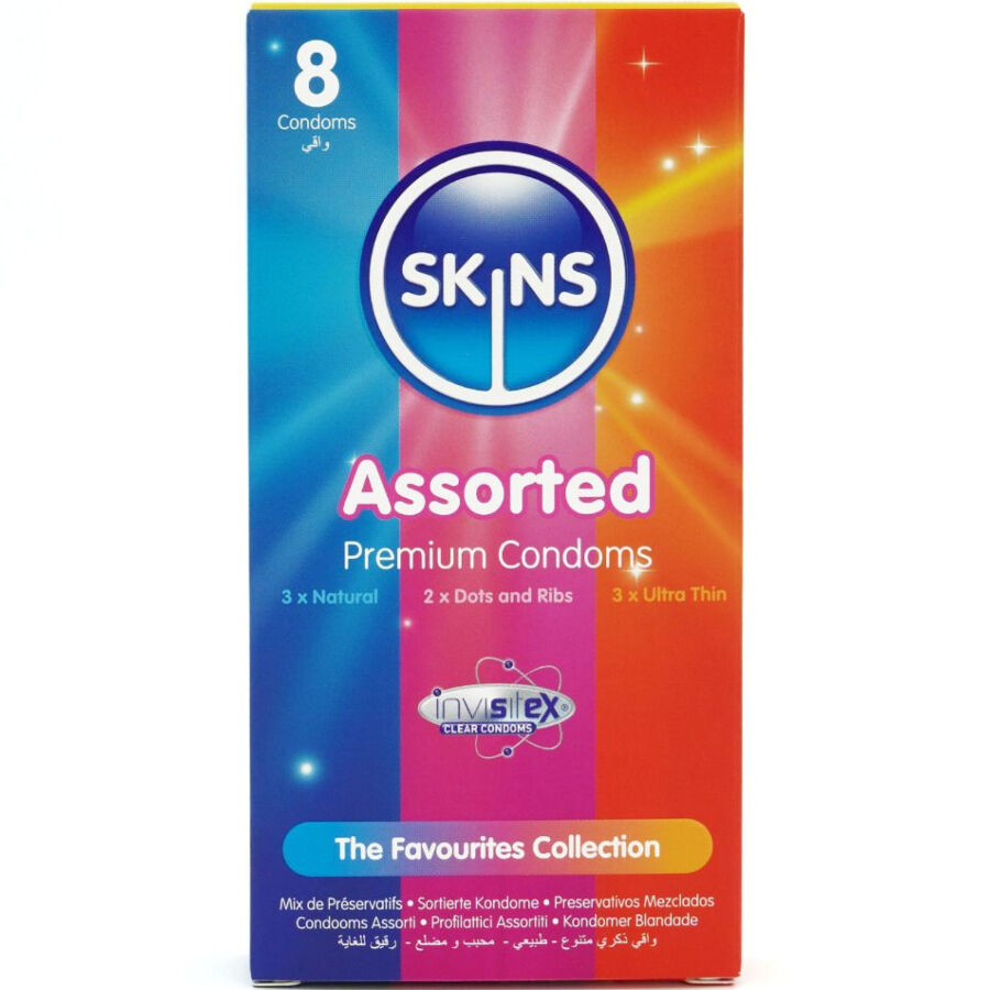 Skins-Pacchetto Premium Preservativi Assorbiti 8-Latex