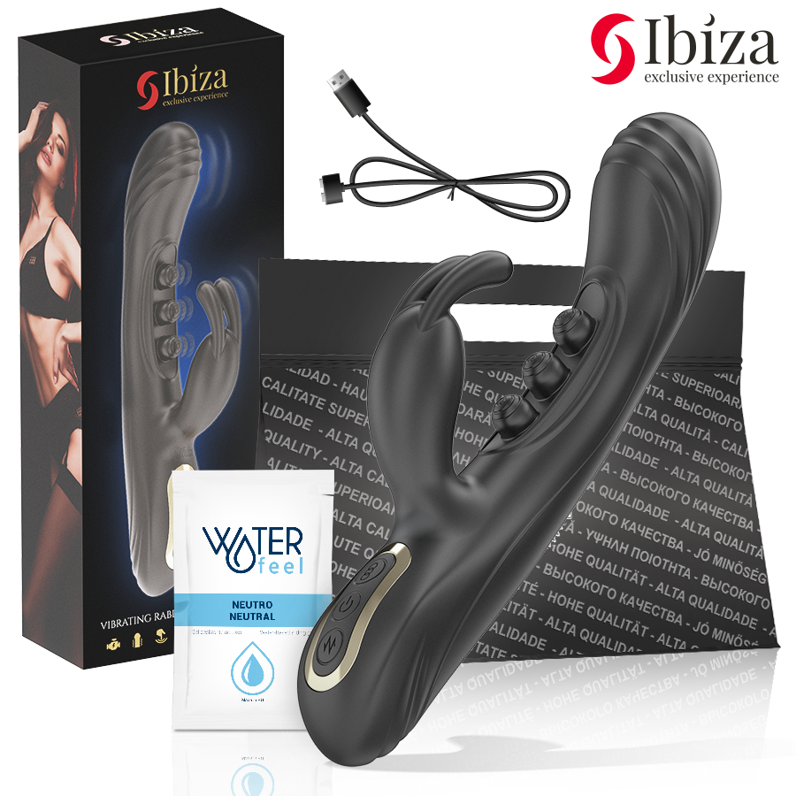 Ibiza Technology-Vibratore Rabbit con Pulsazione-Silicone, 7 velocità 1 Ibiza Technology-Vibratore Rabbit con Pulsazione-Silicone, 7 velocità · Vibratori