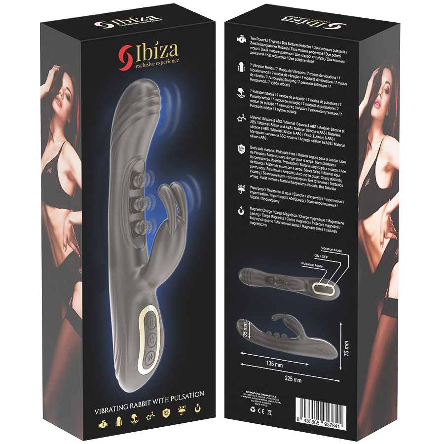 Ibiza Technology-Vibratore Rabbit con Pulsazione-Silicone, 7 velocità 7 Ibiza Technology-Vibratore Rabbit con Pulsazione-Silicone, 7 velocità · Vibratori (imaginea 7)