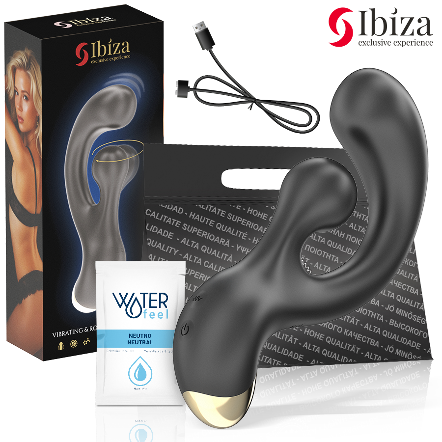 Ibiza Technology-Stimolatore Vibratore Rotativo-Silicio, 10 velocità