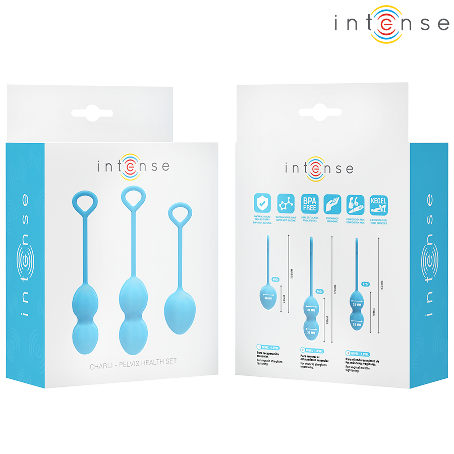 Intense Health Kegel-Charli Kegel Ball Kit Ocean Blue-Silicone 5 Intense Health Kegel-Charli Kegel Ball Kit Ocean Blue-Silicone · Giocattoli anali (imaginea 5)