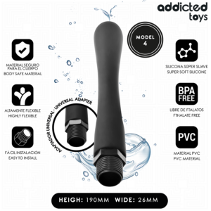 Addicted Toys-Irrigatore anale con adattatore universale modello 4-silicone