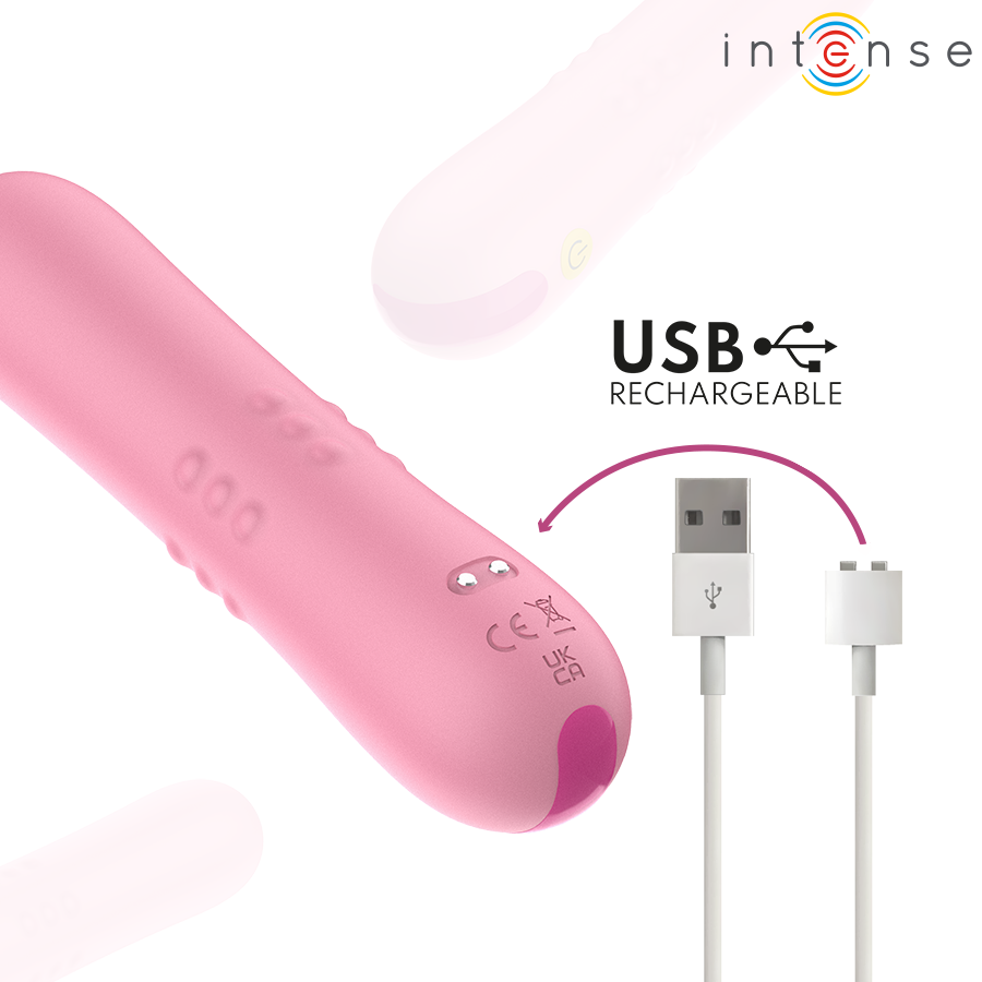 Intense Fun Toys-Barbara Vibratore Rotativo con Sfere-Silicone, 10 · Vibratori (immagine 2)