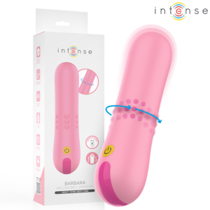 Intense Fun Toys-Barbara Vibratore Rotativo con Sfere-Silicone, 10