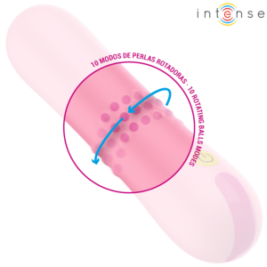 Intense Fun Toys-Barbara Vibratore Rotativo con Sfere-Silicone, 10 · Vibratori (immagine 4)