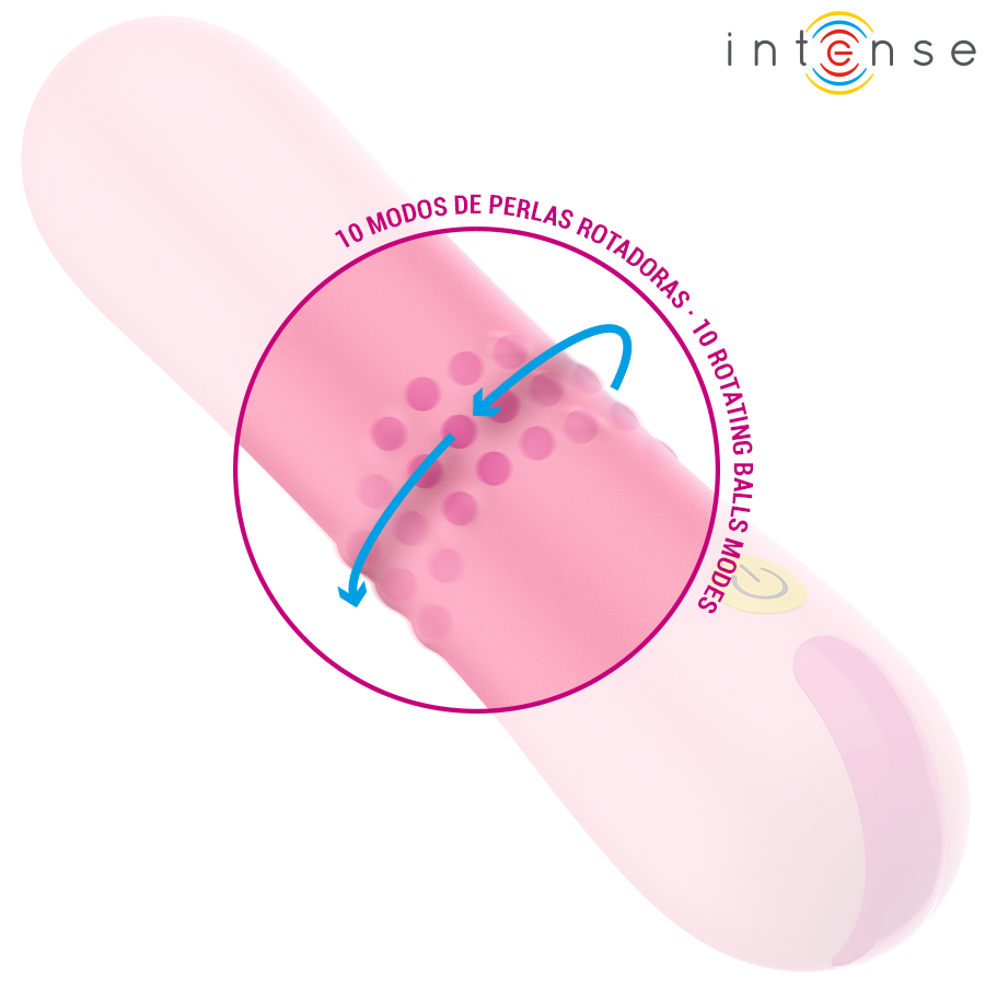Intense Fun Toys-Barbara Vibratore Rotativo con Sfere-Silicone, 10 · Vibratori (immagine 4)
