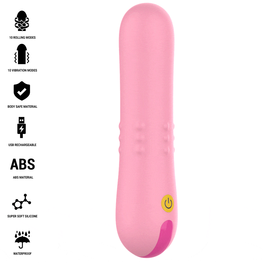 Intense Fun Toys-Barbara Vibratore Rotativo con Sfere-Silicone, 10 · Vibratori (immagine 8)