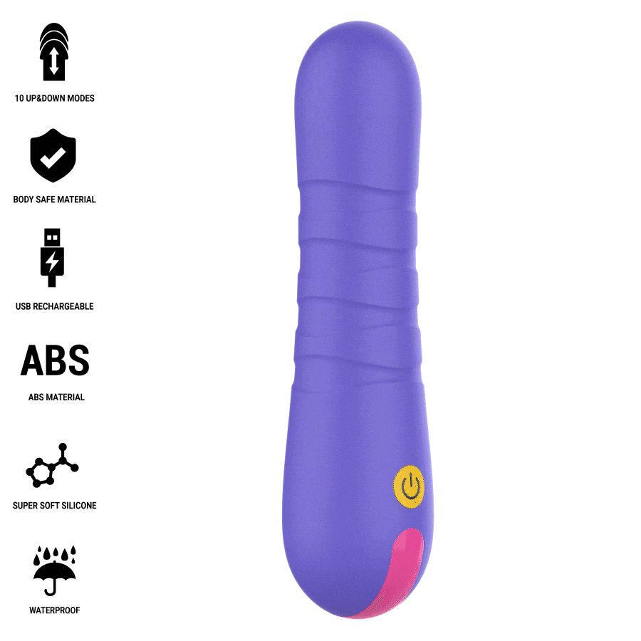 Intense Fun Toys-Stella Push Penetration Up Down-Silicone, 10 · Vibratori (imaginea 7)