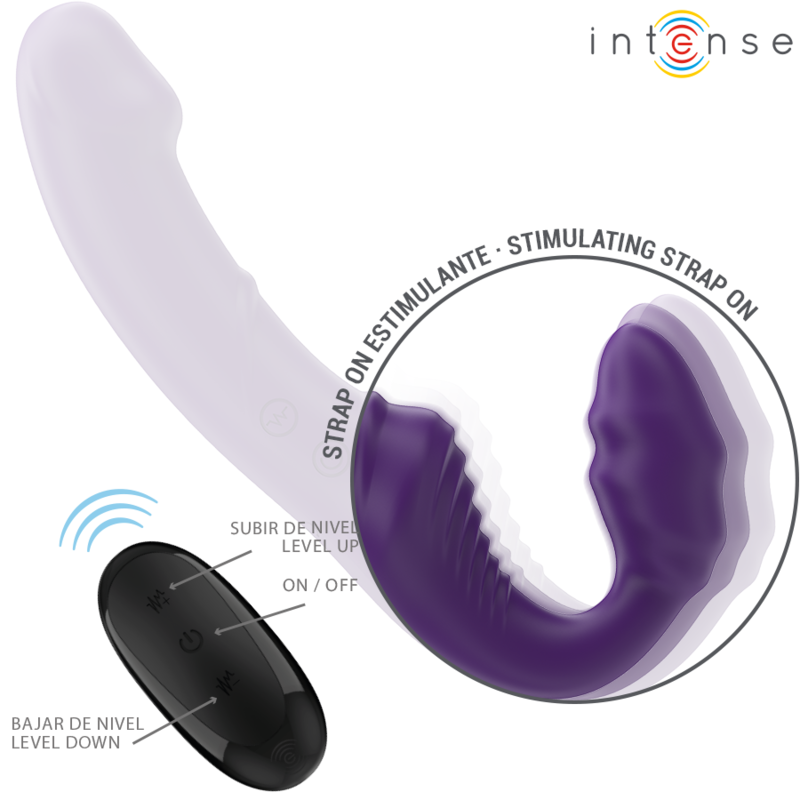 Intense Remote Control-Jill Double Vibrator 20 cm Viola · Vibratori (imaginea 4)