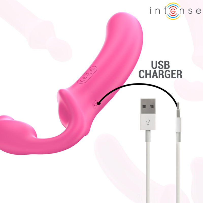 Intense Remote Control-Amy Doppio Vibratore 20 cm Rosa · Vibratori (immagine 7)