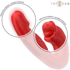 Intense High Tech-Nathy Doppio Vibratore con Bocca Stimolante · Giocattoli per coppie (immagine 6)