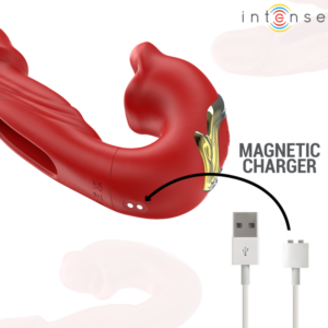 Intense High Tech-Nathy Doppio Vibratore con Bocca Stimolante · Giocattoli per coppie (immagine 7)