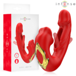 Intense High Tech-Nathy Doppio Vibratore con Bocca Stimolante · Giocattoli per coppie