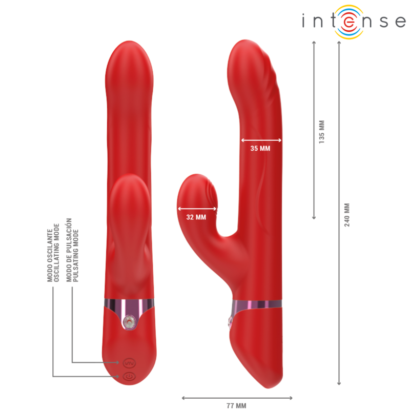 Intense High Tech-Lele Vibratore Multifunzione Rotativo 3 Intense High Tech-Lele Vibratore Multifunzione Rotativo · Vibratori (imaginea 3)