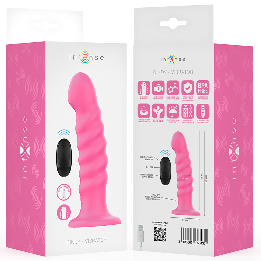Intense Remote Control-Cindy Vibratore Dimensione L Design Spirale · Vibratori (immagine 8)