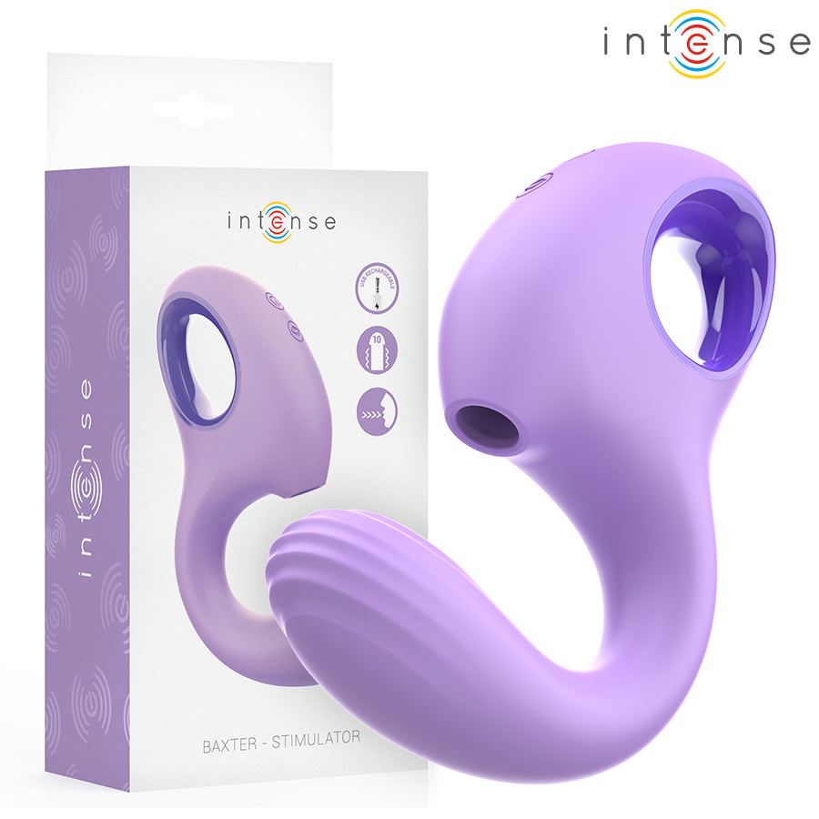 Intense High Tech-Baxter Vibratore & Stimolatore Viola-Silicone