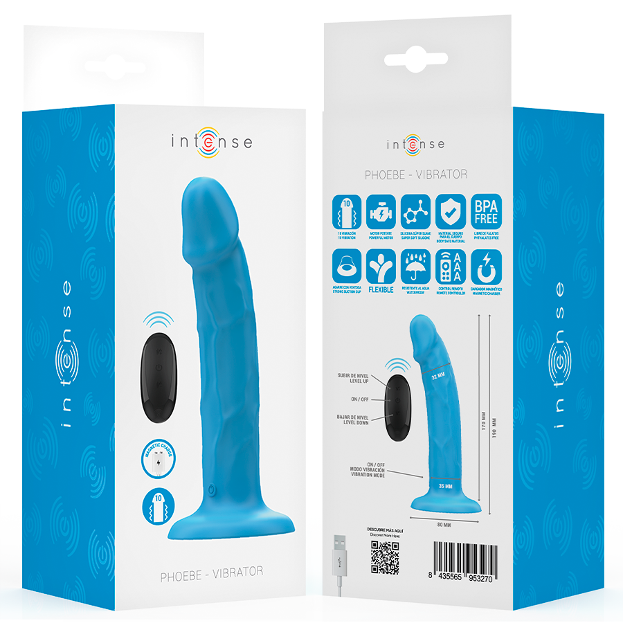 Intense Remote Control-Phoebe Vibratore Realistico 10 Vibrazioni · Vibratori (immagine 8)