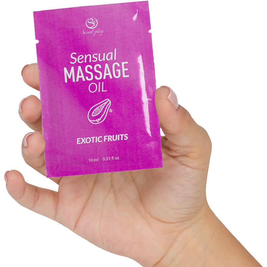 Secretplay Cosmetic-Olio da Massaggio Frutta Esotica Dose Singola 10 ml 2 Secretplay Cosmetic-Olio da Massaggio Frutta Esotica Dose Singola 10 ml · Massaggio erotico (imaginea 2)