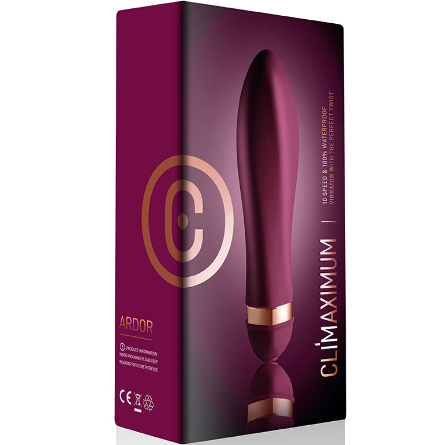 Climaximum-Ardor Twisted Vibrator-Silicone, 10 velocità, Impermeabile — ROCKS-OFF · Vibratori (imaginea 3)
