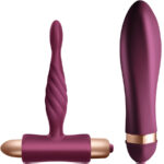Climaximum-Dare Kit Twisted Vibrator + Plug anale — ROCKS-OFF · Kit di giocattoli