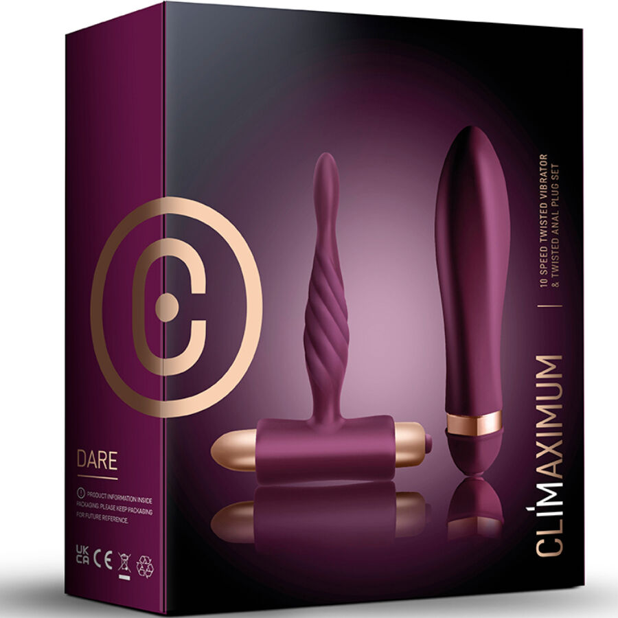 Climaximum-Dare Kit Twisted Vibratore + Plug anale — ROCKS-OFF · Kit di giocattoli (immagine 3)