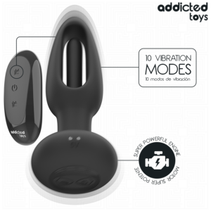 Addicted Toys-Plug anale con Lingua Vibrante e Telecomando-10 velocità · Giocattoli anali (imaginea 5)