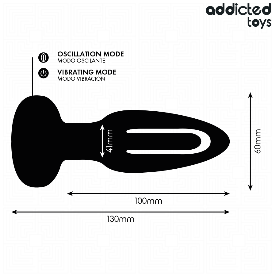 Addicted Toys-Plug anale con Lingua Vibrante e Telecomando-10 velocità · Giocattoli anali (imaginea 6)
