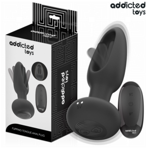 Addicted Toys-Plug anale con Lingua Vibrante e Telecomando-10 velocità
