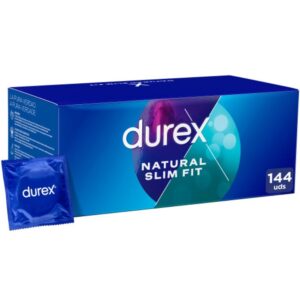 Durex Condoms-Natural Slim Fit Basic-144 Pezzi-Lattice