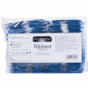Pasante-Ribbed Passion Preservativi con Striature, Set 144
