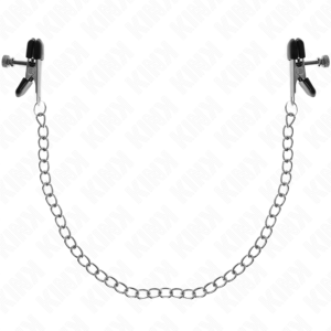 Kink Nipple Grip-Morsetti per capezzoli a catena piatta Argento 34 · Accessori BDSM (imaginea 2)
