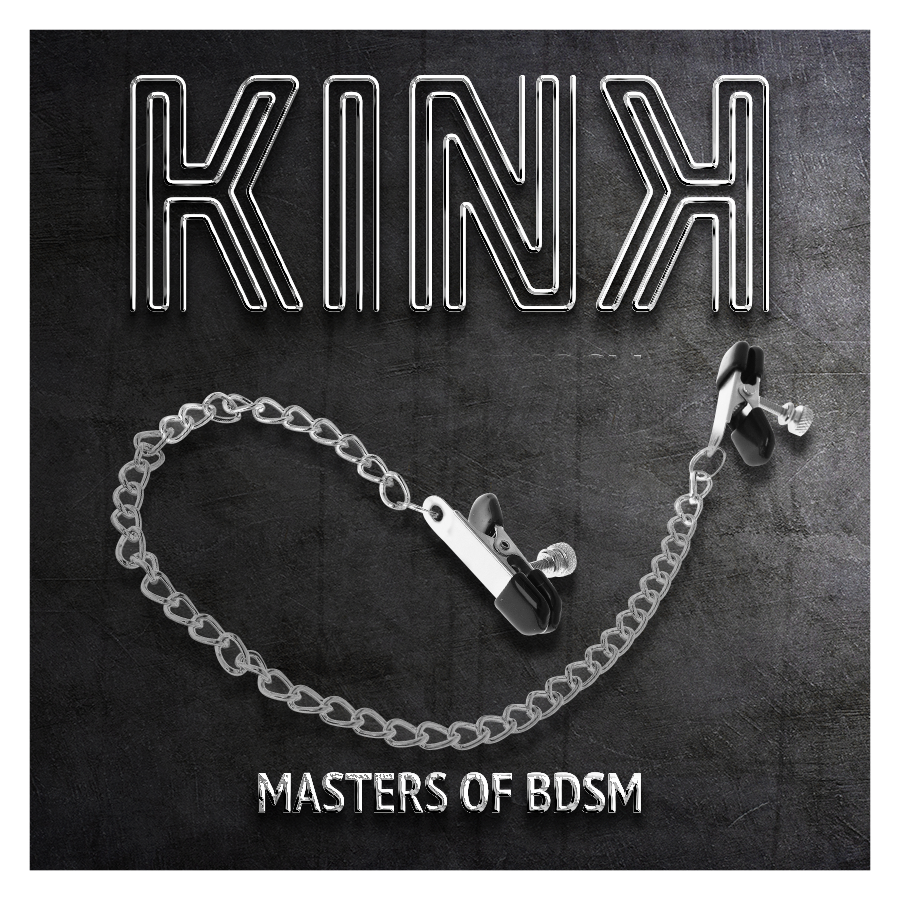 Kink Nipple Grip-Morsetti per capezzoli a catena piatta Argento 34 · Accessori BDSM (imaginea 6)