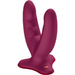 Fun Factory-Ryde Doppio Dildo Rosso Vin-Silicone, Impermeabile, Ventosa · Dildo & Stimolatori