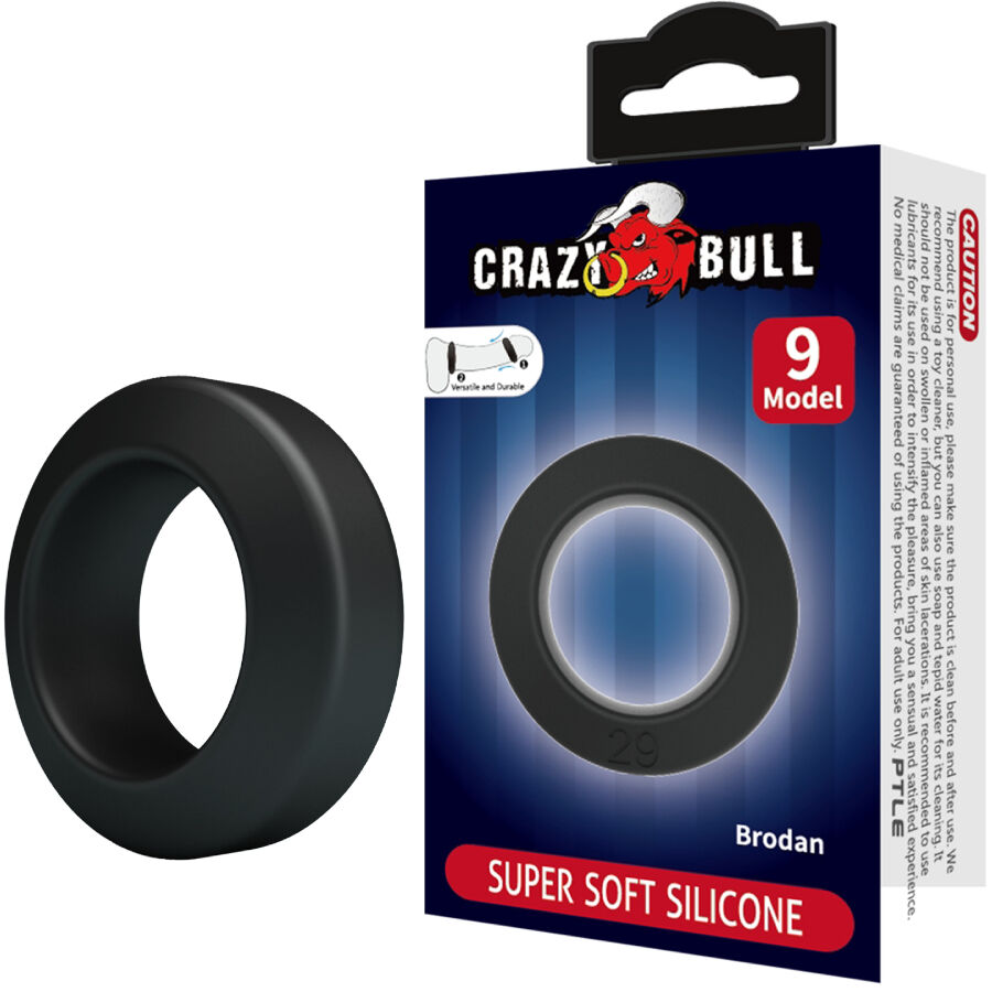 Crazy Bull-Anello di Silicone Brodan Modello 9-Waterproof · Anelli & Guaine per pene (immagine 5)