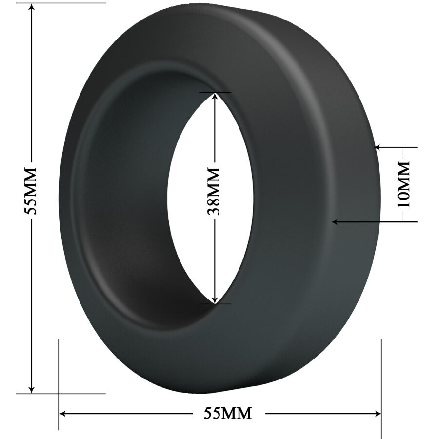 Crazy Bull-Anello di Silicone Brodan Modello 9-Waterproof · Anelli & Guaine per pene (immagine 6)