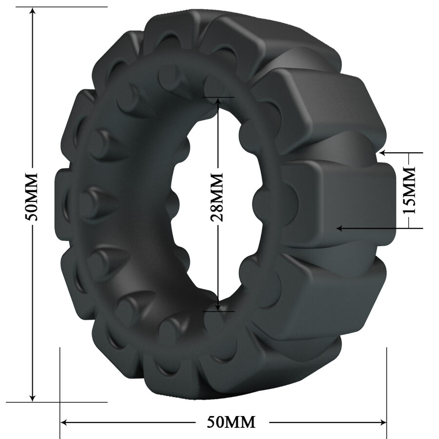 Crazy Bull-Laiden Anello Silicone Modello 5-Waterproof · Anelli & Guaine per pene (immagine 5)