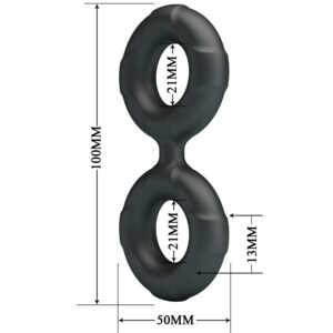 Crazy Bull-Radwan Anello Doppio Silicone Modello 19-Waterproof · Anelli & Guaine per pene (imaginea 6)