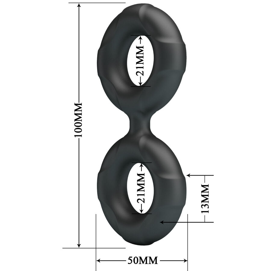Crazy Bull-Radwan Anello Doppio Silicone Modello 19-Waterproof · Anelli & Guaine per pene (imaginea 6)
