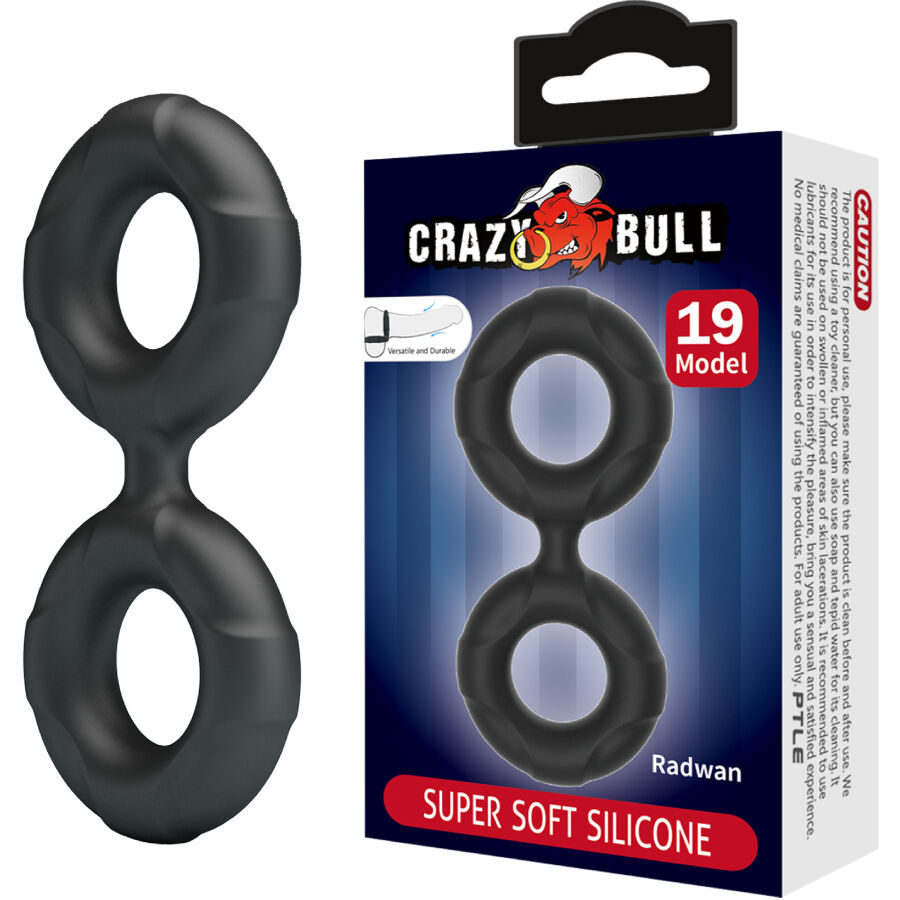 Crazy Bull-Radwan Anello Doppio Silicone Modello 19-Waterproof · Anelli & Guaine per pene (imaginea 5)