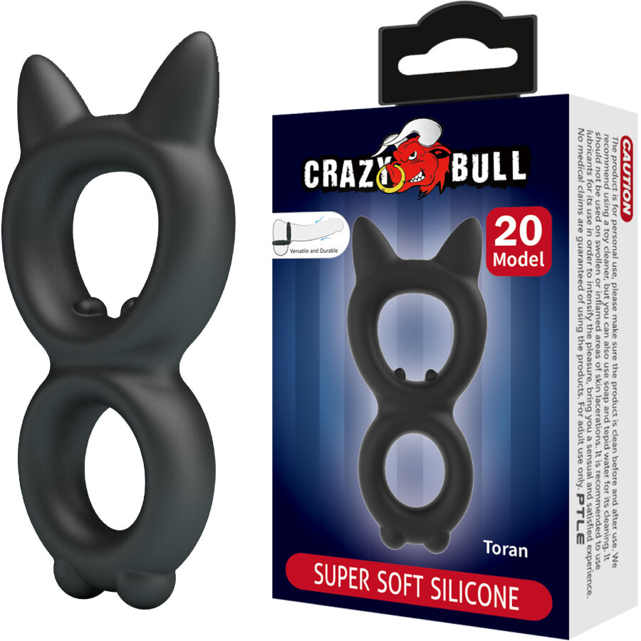 Crazy Bull-Torano Doppio Anello Silicone Modello 20-Waterproof 2 Crazy Bull-Torano Doppio Anello Silicone Modello 20-Waterproof · Anelli & Guaine per pene (imaginea 2)