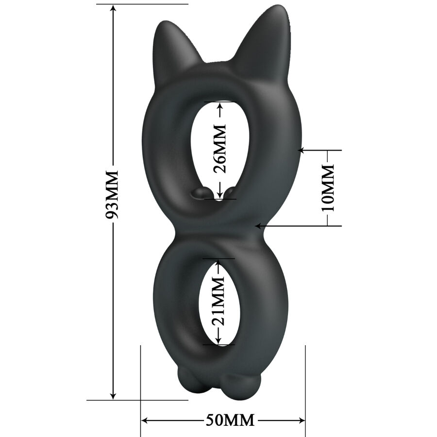 Crazy Bull-Torano Doppio Anello Silicone Modello 20-Waterproof · Anelli & Guaine per pene (imaginea 6)