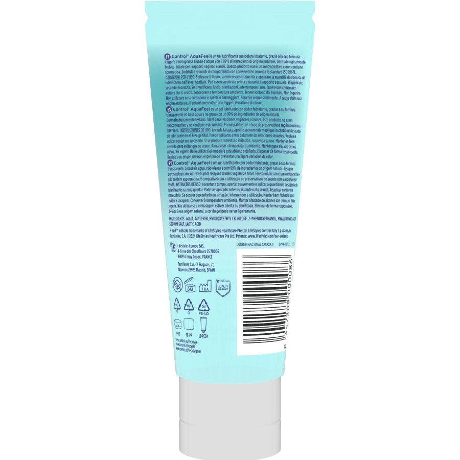 Control Lubes-Aquafeel Gel Lubrificante con Acido Ialuronico 80 ml 2 Control Lubes-Aquafeel Gel Lubrificante con Acido Ialuronico 80 ml · Lubrificanti (imaginea 2)