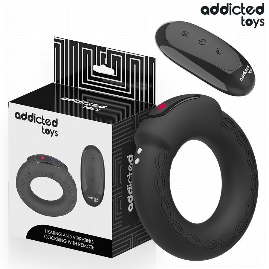 Addicted Toys-Anello vibrante con effetto di riscaldamento 1 Addicted Toys-Anello vibrante con effetto di riscaldamento · Anelli & Guaine per pene