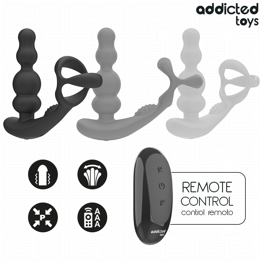 Addicted Toys-Massaggiatore Prostatico Rotativo con Telecomando-Silicone · Giocattoli anali (imaginea 4)