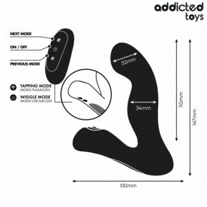Addicted Toys-Massaggiatore Oscillante Prostatico con Modalità Pulsante e 13 Addicted Toys-Massaggiatore Oscillante Prostatico con Modalità Pulsante e · Giocattoli anali (imaginea 6)