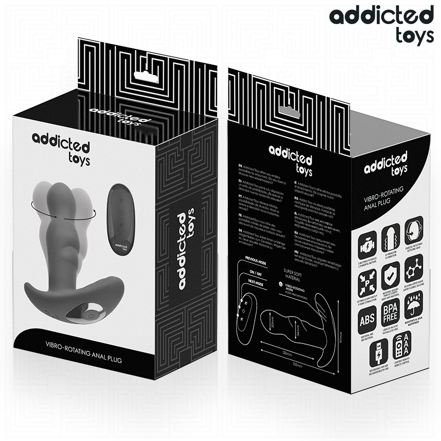 Addicted Toys-Plug anale Rotativo Vibrante con Telecomando-Silicio · Giocattoli anali (imaginea 4)