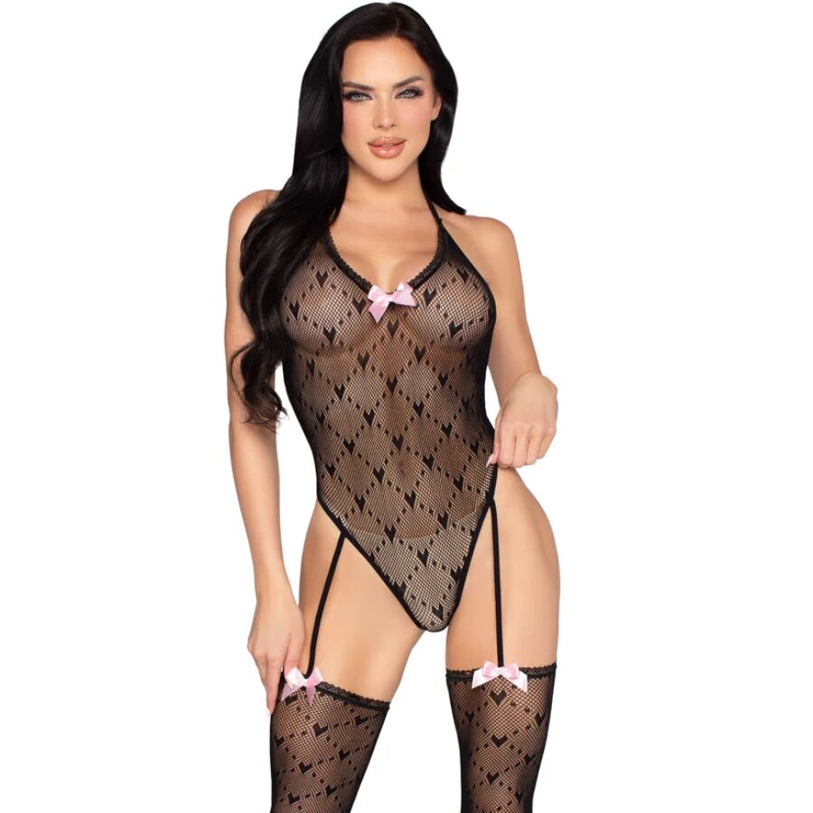 Leg Avenue-89360 Body con Giardino e Spalla Aperta · Lingerie sexy donna