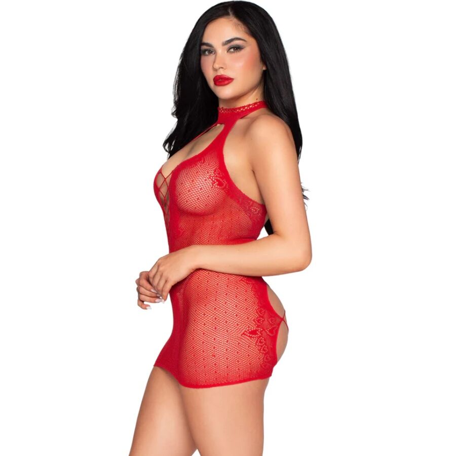 Leg Avenue-81675 Halter Mini Abito - One Size · Lingerie sexy donna (immagine 4)
